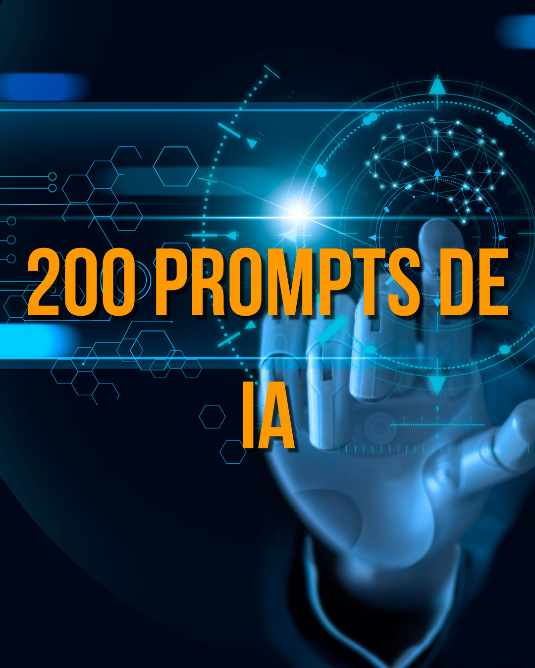 Capa Ebook 200 Prompts de IA